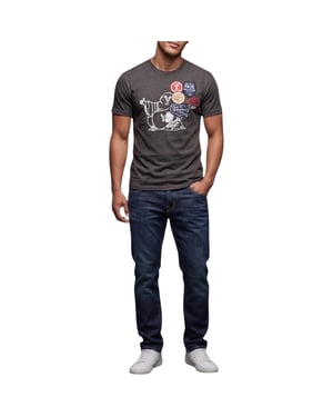 True Religion Mens T Shirts Short Sleeve World Tour Summer Crew Neck Tee