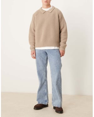 ASOS DESIGN vida flare jeans i ljusblåtvätt