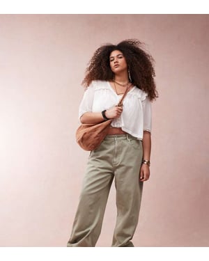 ASOS DESIGN Curve vida byxor i khaki