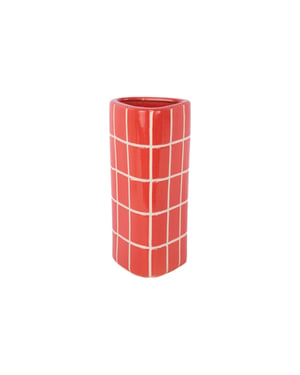 Present Time vaas retro tiles triangular medium - 12,6x11,5x26 cm