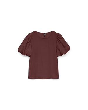 Vero Moda Vmnellie ss balloon top wvn ga bordeaux