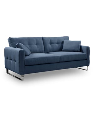 Furnilux Hera 2.5-zits bank donkerblauw | moderne slede-bank | stijlvol wooncomfort
