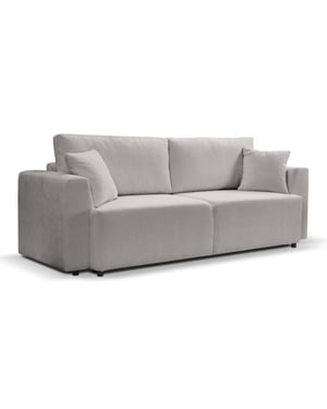 Furnilux 3-zits sofa bed lichtgrijs moderne slaapbank met comfortabel pu-schuim