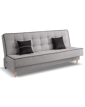 Furnilux Bono 3-zits sofa bed lichtgrijs | moderne slaapbank met ligcomfort