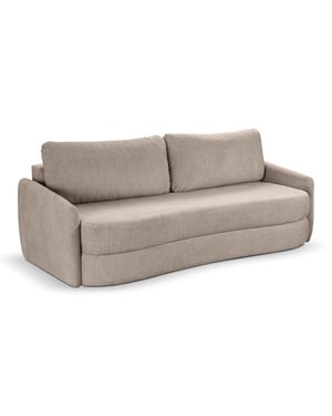 Furnilux Diana 3-zits sofa bed beige | moderne slaapbank met tekstiel