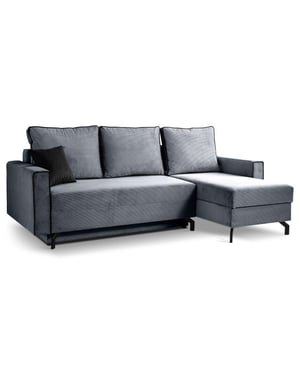 Furnilux Marti sofa bed l-shape rechts blauwgrijs | moderne hoekbank slaapbank