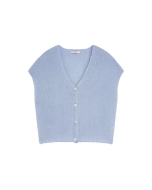 Summum Cardigan sleevles mohair knit 7s7975-70058