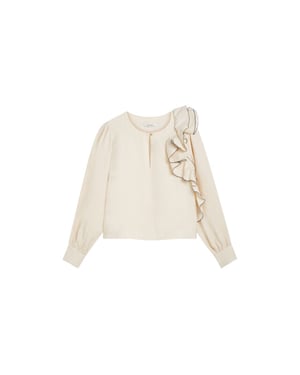 Summum Top long sleeves modal linen blend blouses 2s3424-12372