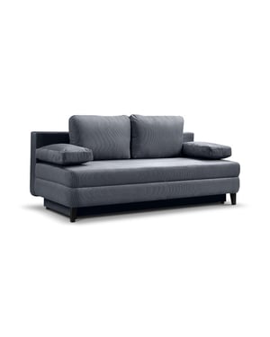 Furnilux Sorto sofa bed 2.5 zits blauwgrijs | moderne slaapbank met corduroy