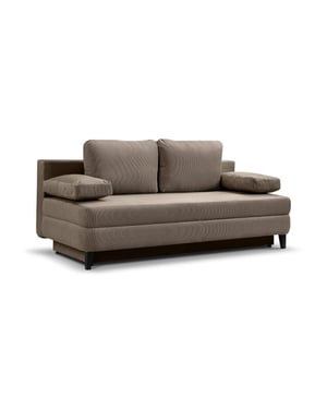 Furnilux Sorto sofa bed 2.5 zits bruin-beige | moderne slaapbank voor gasten