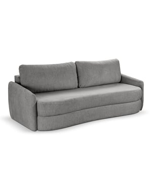 Furnilux Grijze diana 3-zits sofa bed moderne slaapbank met tekstiel