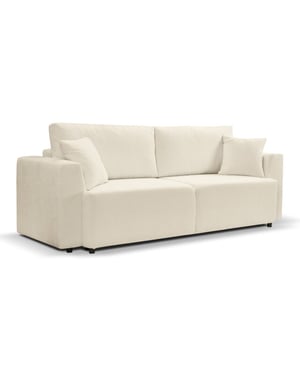 Furnilux 3-zits sofa bed crème | moderne lederen look bankbed | sofabed