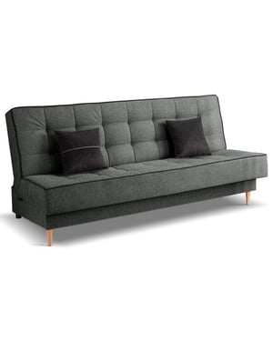Furnilux Bono sofa bed 3-zits grijs moderne slaapbank met comfortabel ligcomfort