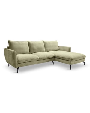 Furnilux Toronto l-shape bank rechts groen moderne groene loungesofa