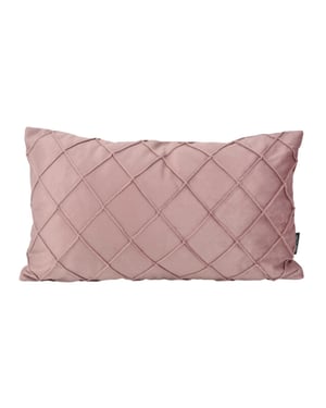 NOVÉE Velvet cross oudroze kussenhoes | 30x50 cm | velvet/polyester