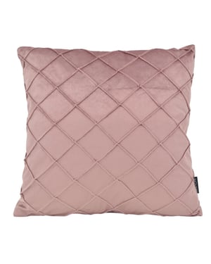 NOVÉE Velvet cross oudroze kussenhoes | 45x45 cm | velvet/polyester