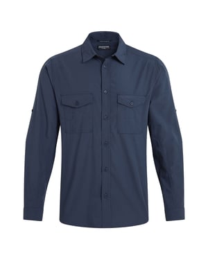 Craghoppers Mens Kiwi II Long-Sleeved Shirt (Ombre Blue)