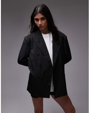 House of Sunny pinstripe blazer in black