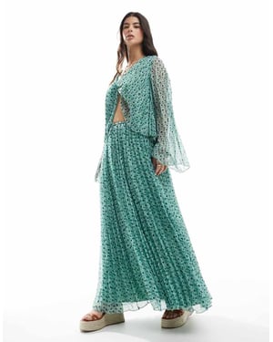 ASOS DESIGN volymfållad co-ord maxikjol med blommönster