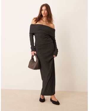 Miss Selfridge chunky borstad ribbad maxikjol