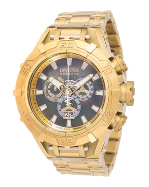 Invicta Reserve 49348 Herrklocka - Kvartsrörelse - Rostfritt Stål med Moderpärla Urskiva - 54,0 mm