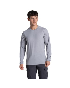 Craghoppers Heren Abel Nosilife T-shirt met lange mouwen (Zachtgrijs mergel)