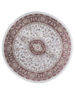 Muratap Star rond klassiek oosters vloerkleed wasbaar rood- 160 cm rond