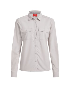 Craghoppers Dames Loukkos Nosilife Langsleeve Shirt (Oyster)