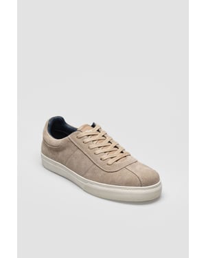 Ben Sherman Bentley II Suède Heren Stone Sneakers