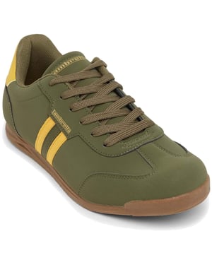 Lambretta Tackle Herrskor i Kaki/Guld