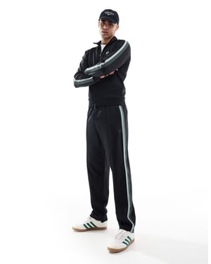 Fred Perry co-ord two colour taped track joggers in black