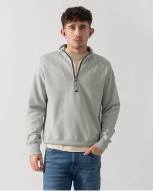 Broad Peak 1/4 Zip Sweatshirt in Light Grey