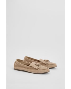 Faith: Jemima Faux Suede Tassel Detail Loafers