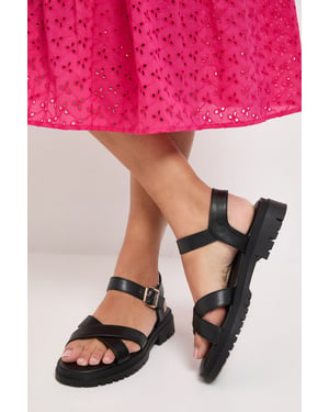 Elidi Cross Strap Chunky Sandals