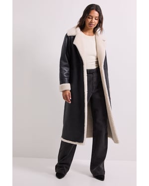 Shearling Midi Coat