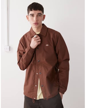 Dickies oakport coach jacket in cappuccino brown