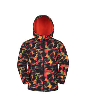 Mountain Warehouse Kinder/Kinder Exodus II Camouflage Waterafstotend Soft Shell Jasje (Rood)