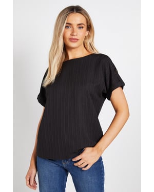 Crinkle Textured Roll Sleeve Blouse
