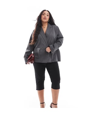 ASOS DESIGN Curve capribukser i svart