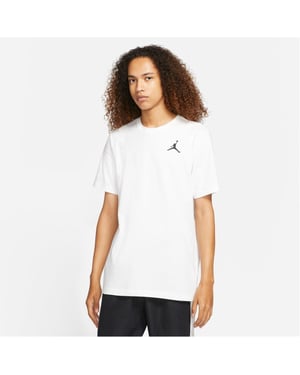 Men's Air Jordan Small Logo Regular Fit T-Shirt in White/Black