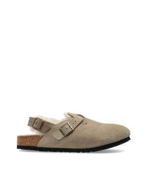 Tokio Shearling Suede Mules