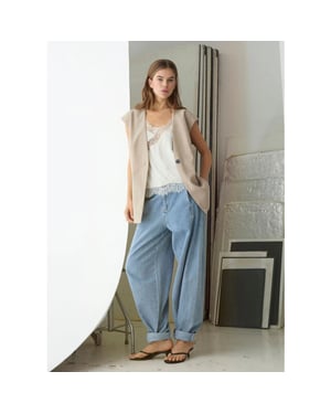 Co'Couture Tillycc pleat ll pant licht