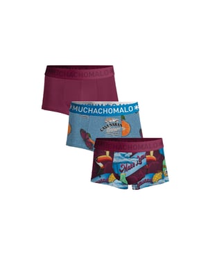 Muchachomalo Heren 3-pack trunks weird fruit