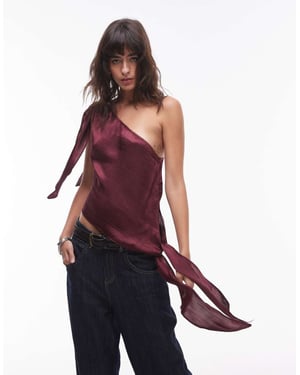 Topshop knut-en-axel topp i bordeaux