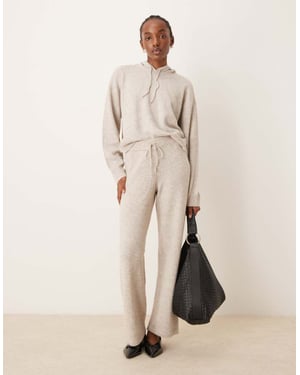 JDY knitted trouser co-ord in cream