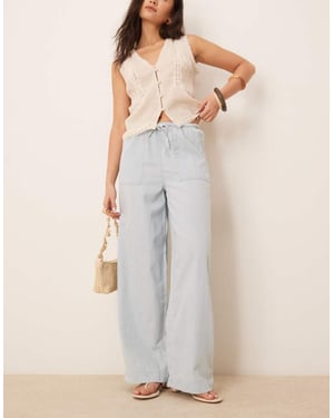 Nobody's Child Shona denim twill trousers in light blue