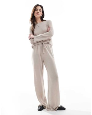 ONLY tie front loose trousers co-ord in beige
