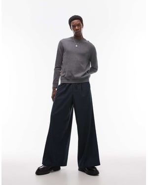 Topman pull on trousers in check print