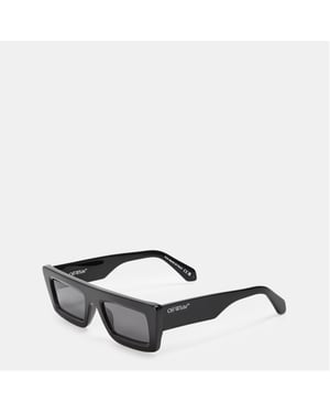 Accessories Off White Ontario Square Full Rim Sunglasses in Black/Dark Grey