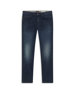 Men's Boss Delaware Five Pocket Slim Fit Jeans in Dark Blue